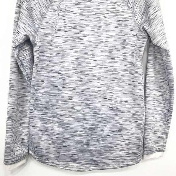 Spyder Active Gray White Marled Heather Print Turtleneck Activewear Pullover - Picture 9 of 16